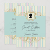 Pastel Regency Sweet sixteen Invitation (Devant / Derrière)