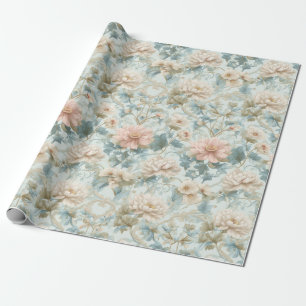 Pastel Regency Tuin Bloemen Cadeaupapier