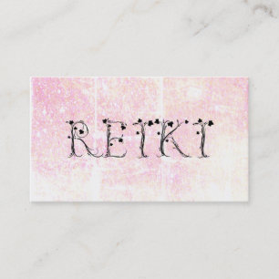 *~* Pastel REIKI Ivy Typography Grunge Glitter Visitekaartje