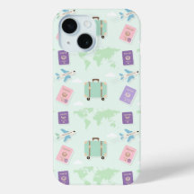 Pastel Reisaccessoires Doodle iPhone Hoesje – Gesn