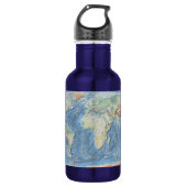 Pastel Relief World Map – Personalized Waterfles (Voorkant)