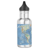 Pastel Relief World Map – Personalized Waterfles (Links)