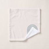 Pastel Retro Abstracte Geometrische Lijnen Boogjes Bad Handdoek (Wasdoekje)