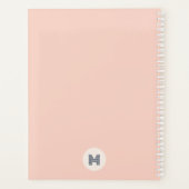 Pastel Retro Abstracte Geometrische Lijnen Boogjes Planner (Achterkant)