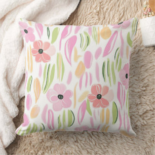 Pastel Retro Bloemen (5) Kussen