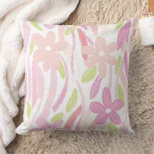 Pastel Retro Bloemendecoratie (10) Kussen