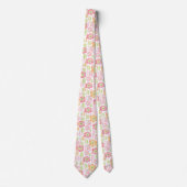 Pastel Retro Bloemendesign (1) Stropdas (Voorkant)
