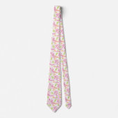 Pastel Retro Bloemendesign (2) Stropdas (Voorkant)