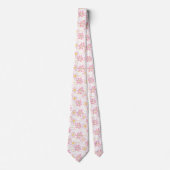 Pastel Retro Bloemendesign (4) Stropdas (Voorkant)