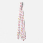 Pastel Retro Bloemendesign (4) Stropdas (Achterkant)