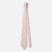 Pastel Retro Bloemendesign (6) Stropdas (Voorkant)