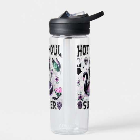 Pastel Retro Goth Mermaid Swan Summer Halloween Waterfles (Links)