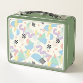 Pastel Retro Memphis Pattern Swirls (Achterkant)