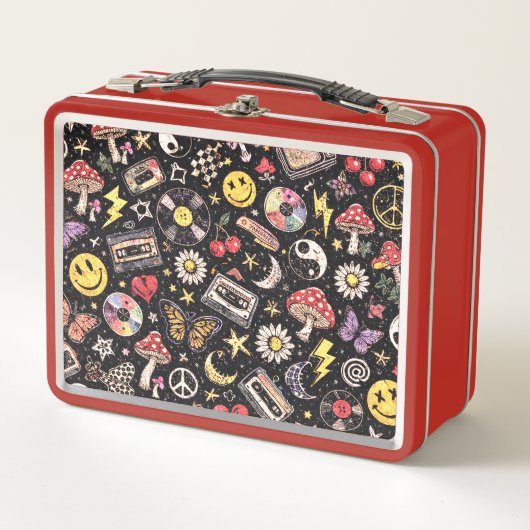 Pastel Retro Memphis Pattern Swirls (Voorkant)