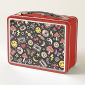 Pastel Retro Memphis Pattern Swirls (Achterkant)