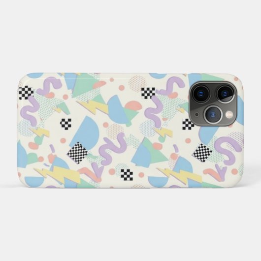 Pastel Retro Memphis Pattern Swirls Case-Mate iPhone Case (Achterkant (horizontaal))