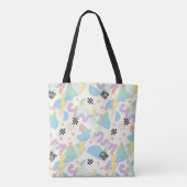 Pastel Retro Memphis Pattern Swirls Draagtas (Achterkant)