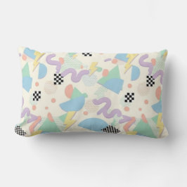 Pastel Retro Memphis Pattern Swirls Kussen