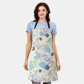Pastel Retro Memphis Pattern Swirls Schort (Gedragen)