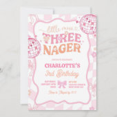 Pastel Retro Rainbow Little Miss Threenager Kaart (Voorkant)