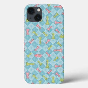 Pastel Retro Schaakbord iPhone 13 Hoesje