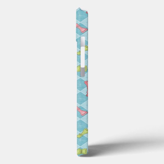 Pastel Retro Schaakbord Case-Mate iPhone Case (Achterkant / Links)