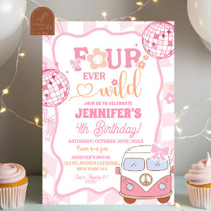 Pastel Retro Van Fourever Wild Groovy Verjaardag Kaart