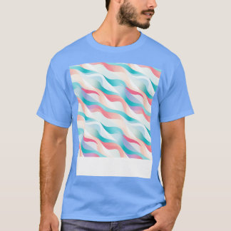 Pastel rimpelt moderne Abstracte golven ontketend  T-shirt