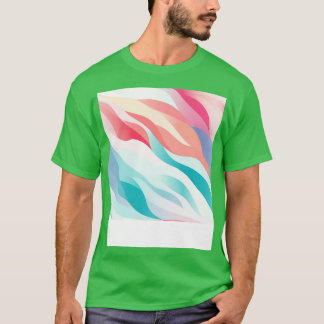 Pastel rimpelt moderne Abstracte golven ontketend  T-shirt