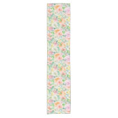 Pastel Romantic Rozen Pattern Short Table Runner Korte Tafelloper (Voorkant)
