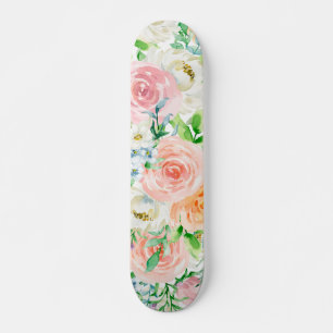 Pastel romantische tuin skateboard