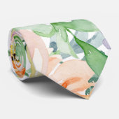 Pastel romantische tuin stropdas (Opgerold)