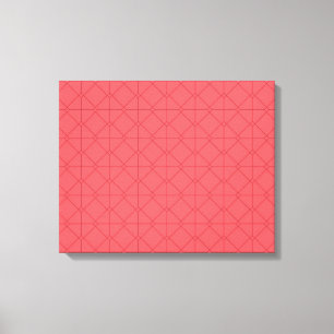 Pastel rood, cool, trendy, decoratief canvas afdruk
