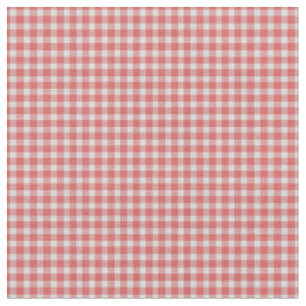 Pastel rood en wit geruit patroon stof