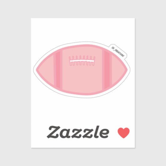 Pastel rood Football Sticker (Vel)
