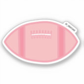 Pastel rood Football Sticker (Voorkant)