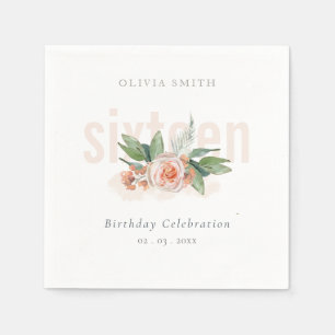 Pastel Roos Floral Bunch Elke ouderdag Servet
