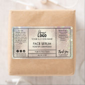 Pastel Roos Gold Modern Face Serum Etiket (Insitu)