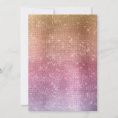 Pastel Roos Gold - Roze Kerstfeest Uitnodiging (Achterkant)