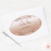 Pastel Roos Koral Product Labels juwelen Initialen (Envelop)