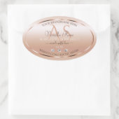 Pastel Roos Koral Product Labels juwelen Initialen (Tas)