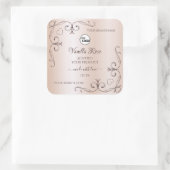 Pastel Roos Roze etiket hoeken Logo (Tas)