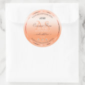 Pastel Roos Salmon Product Label Monogram en Logo (Tas)