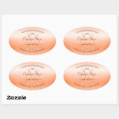 Pastel Roos Salmon Product Label Monogram en Logo (Vel)