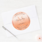Pastel Roos Salmon Product Labels juwelen Monogram (Envelop)