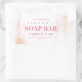 Pastel Rose Aquarelle Étiquette (Sac)