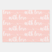 Pastel Rose Avec Feuilles De Papier D'Enveloppemen (Devant 3)