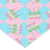 Pastel Rose Bleu À damiers Dango Nappe (Angle)
