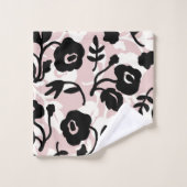 Pastel Rose Botanique Plantes Moderne Nom Floral (Gant de toilette)