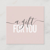 Pastel rose certificat de beauté salon script (Devant)